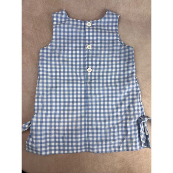 Vintage Y2K 90s Blue Gingham Bunny Girls Dress Size 3 - Picture 7 of 8